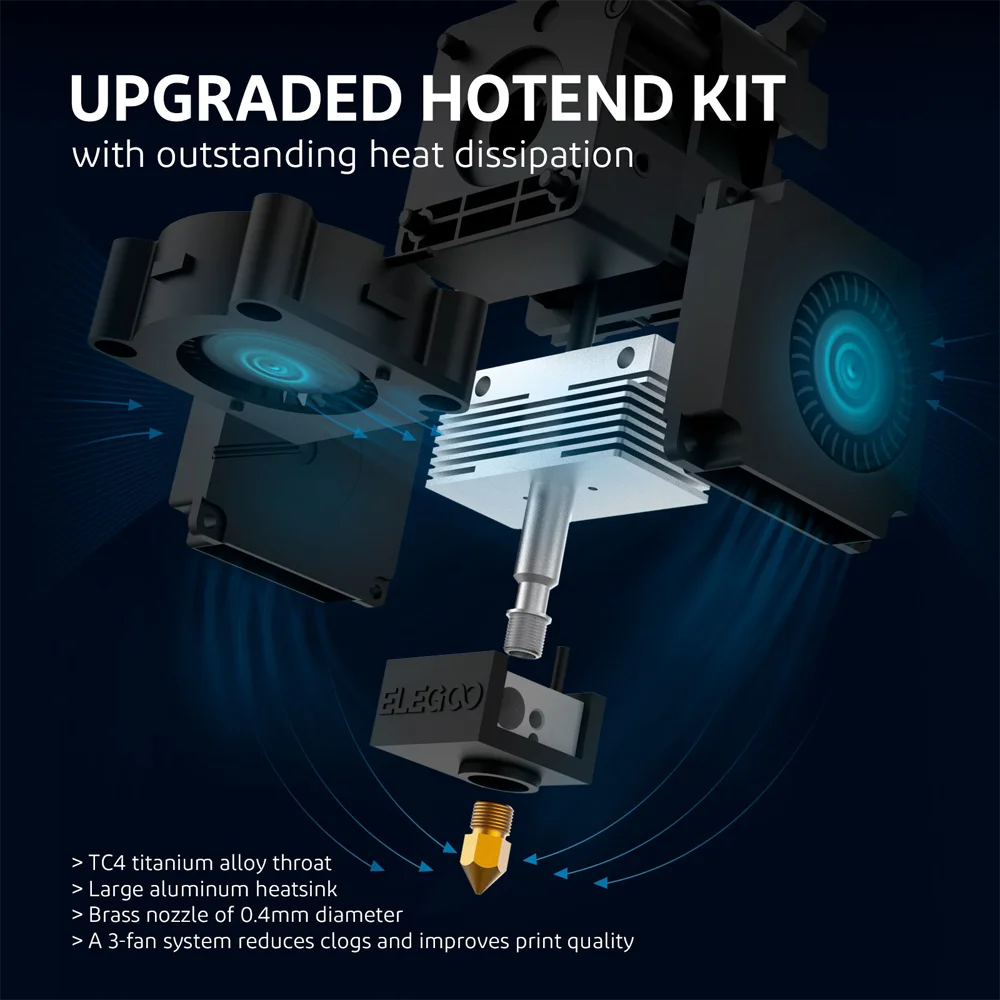 Hotend extrusora con un tubo de aleación de titanio Neptune 3 INOVAMARKET
