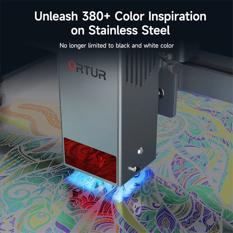 Consigue más de 380 colores en acero inoxidable con la Ortur LM3 20W ortur laser master 3 20w